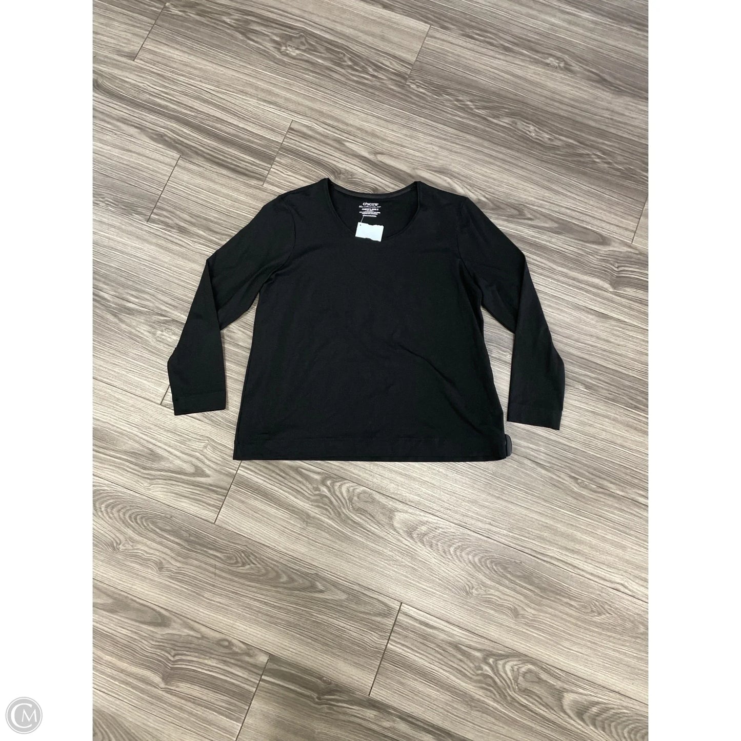 Top Long Sleeve Basic By Chicos In Black, Size: L