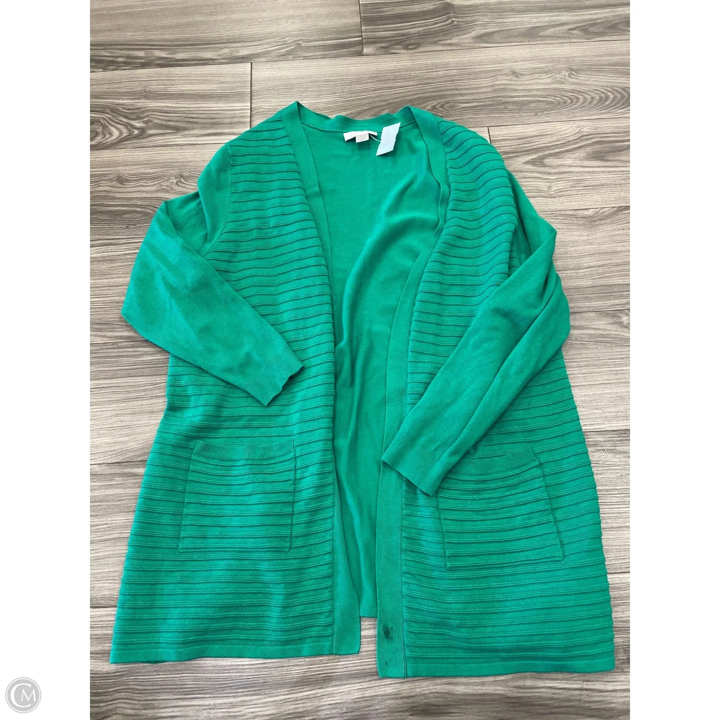 Cardigan By Cj Banks In Green, Size: 1x