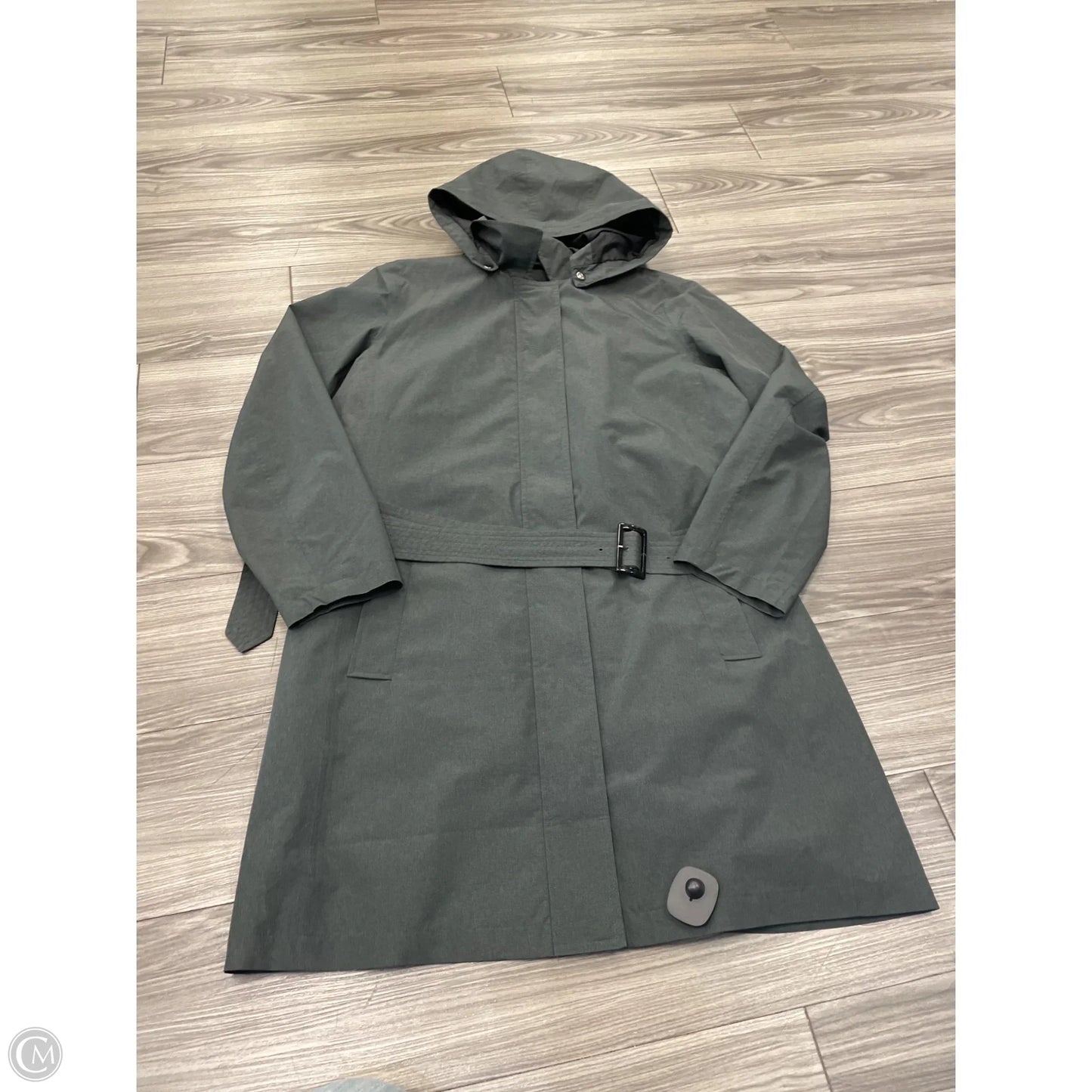 Coat Peacoat By Lands End In Grey, Size: L