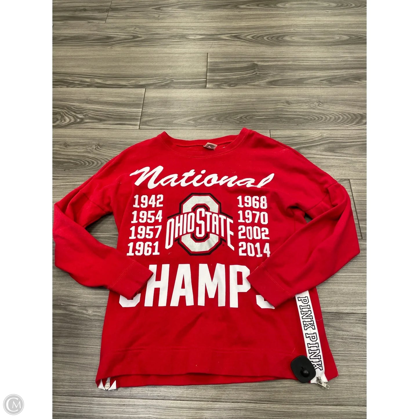 Top Long Sleeve By Pink In Red, Size: S