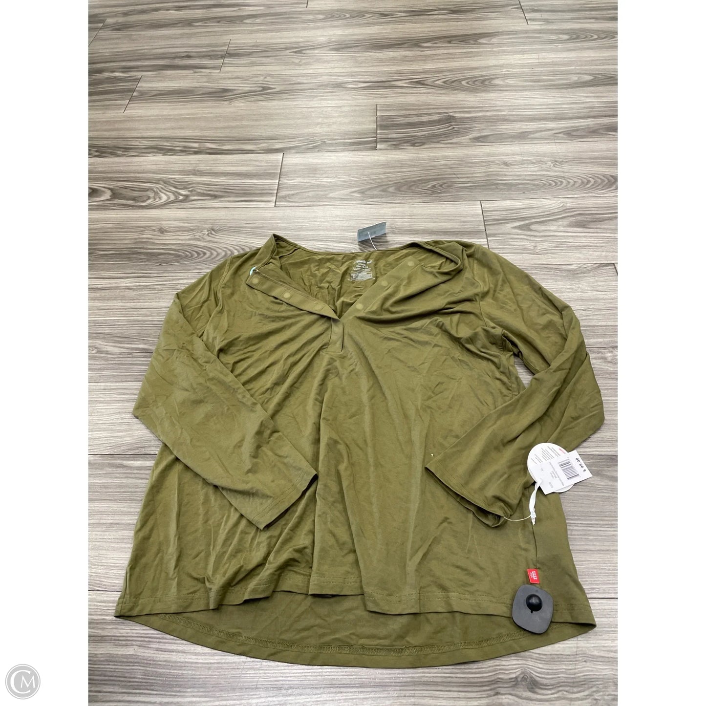 Top Long Sleeve By Clothes Mentor In Green, Size: Xl