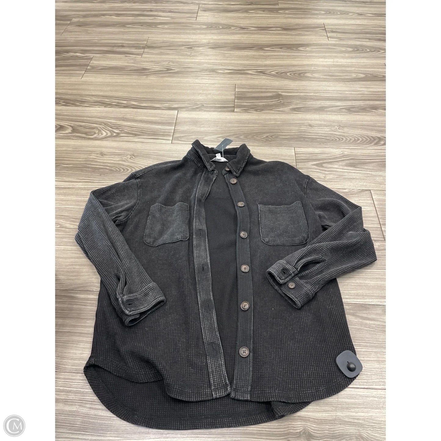 Jacket Shirt By Time And Tru In Black, Size: M