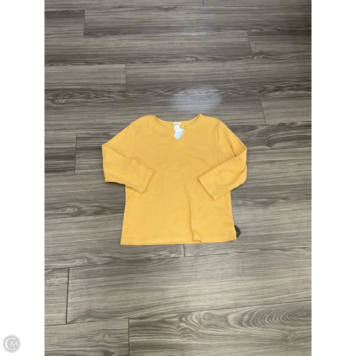 Top Long Sleeve By Christopher And Banks In Yellow, Size: M