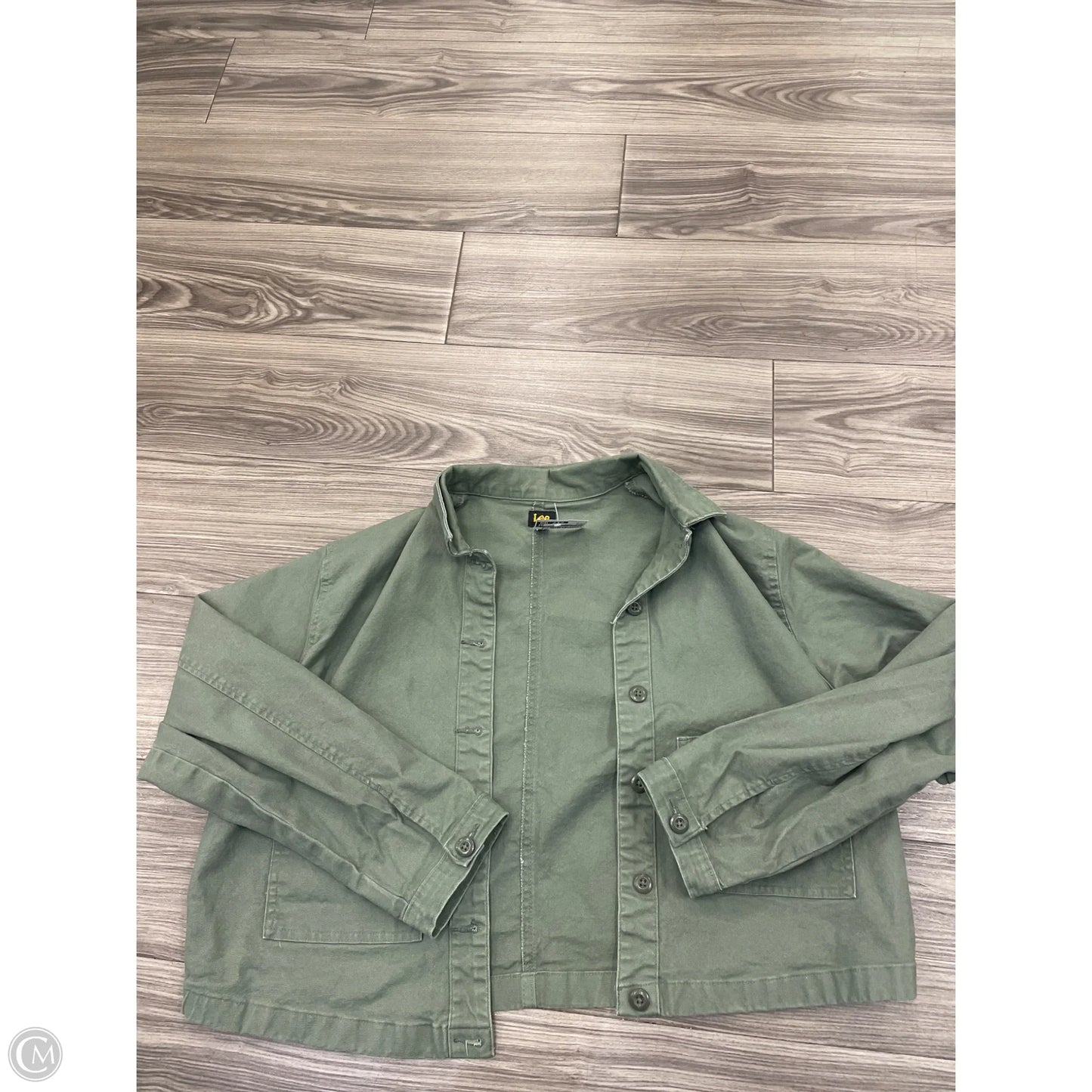 Jacket Denim By Lee In Green, Size: Xl