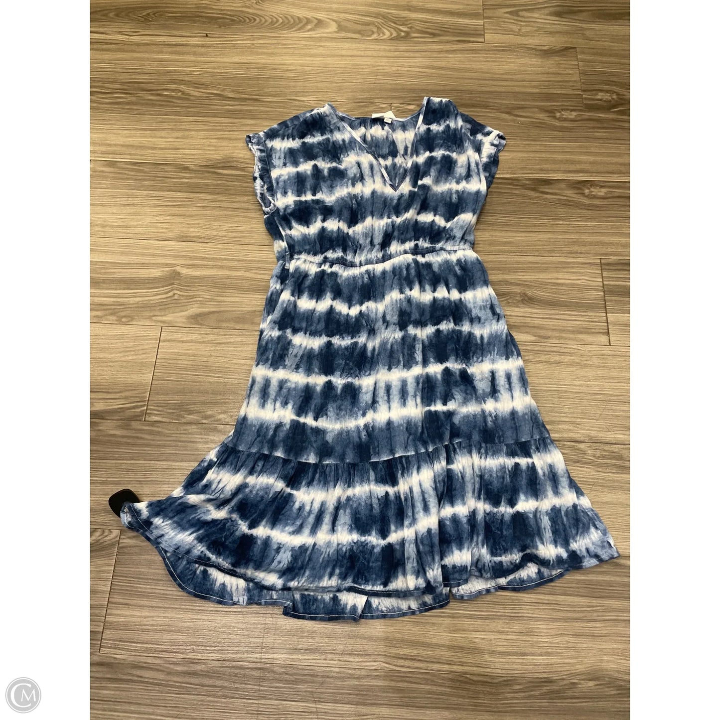 Dress Casual Midi By Gap In Blue & White, Size: M