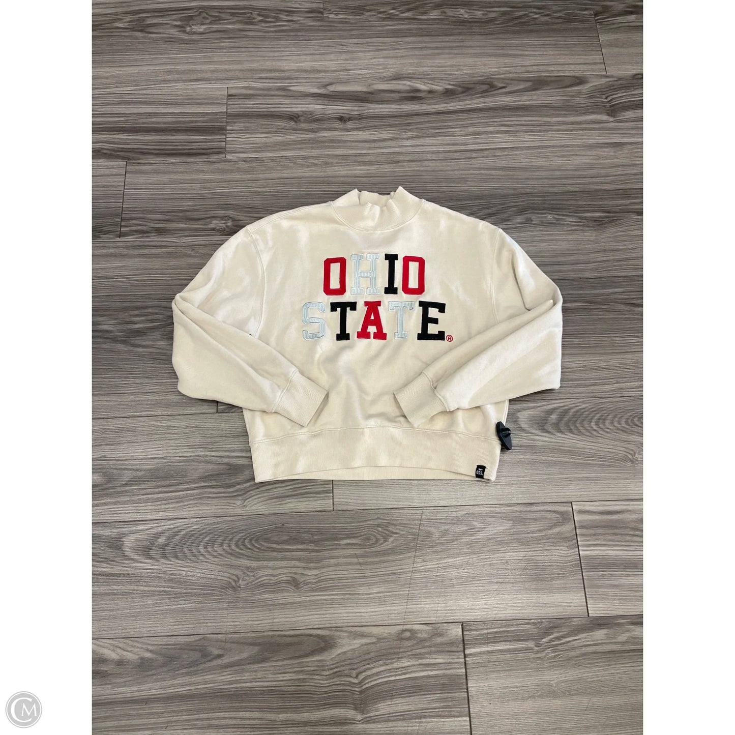 Sweatshirt Crewneck By Clothes Mentor In Beige, Size: M