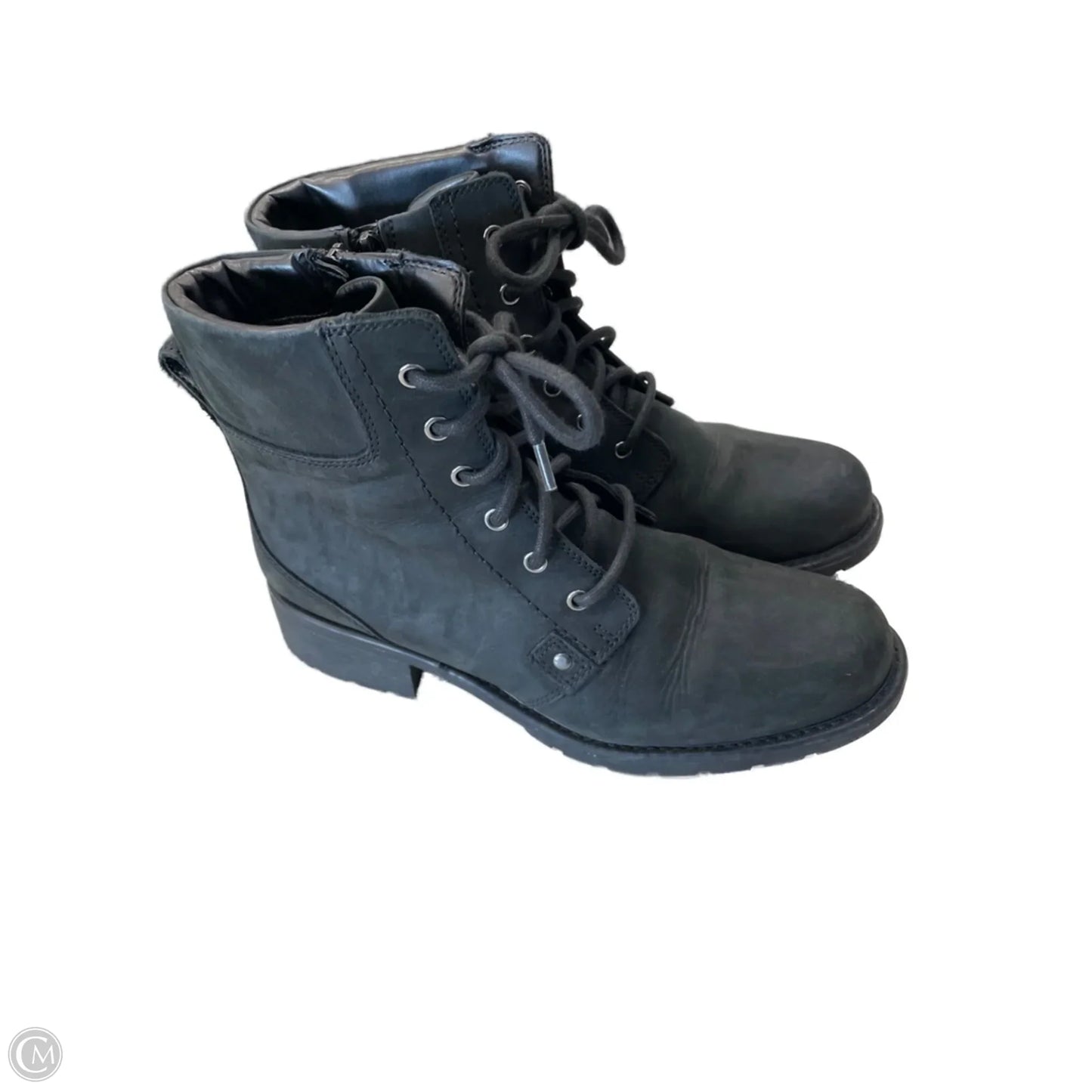 Boots Ankle Heels By Clarks In Black, Size: 11