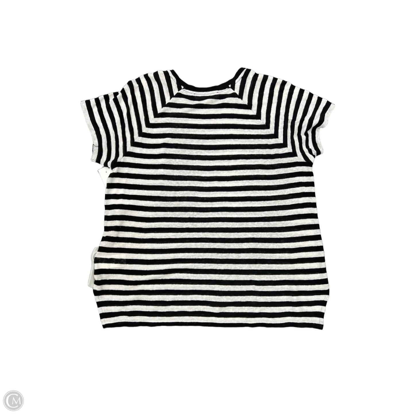 Top Short Sleeve Basic By Michael By Michael Kors In Striped Pattern, Size: M