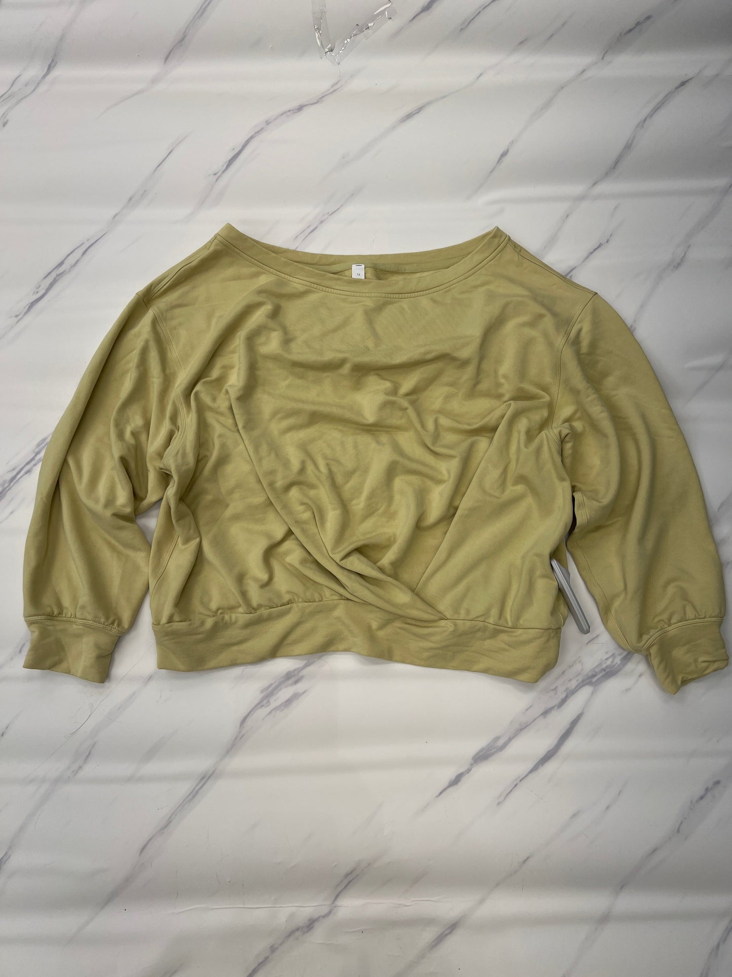 Athletic Sweatshirt Crewneck By Lululemon In Yellow, Size: 12