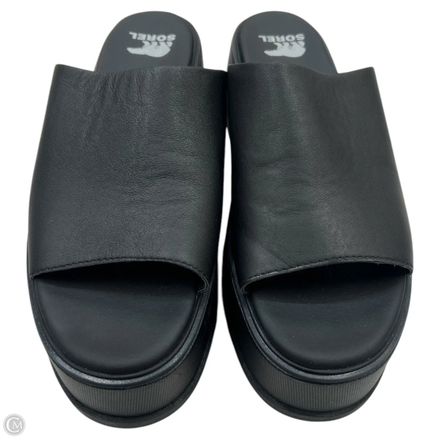 Sandals Heels Platform By Sorel In Black, Size: 8