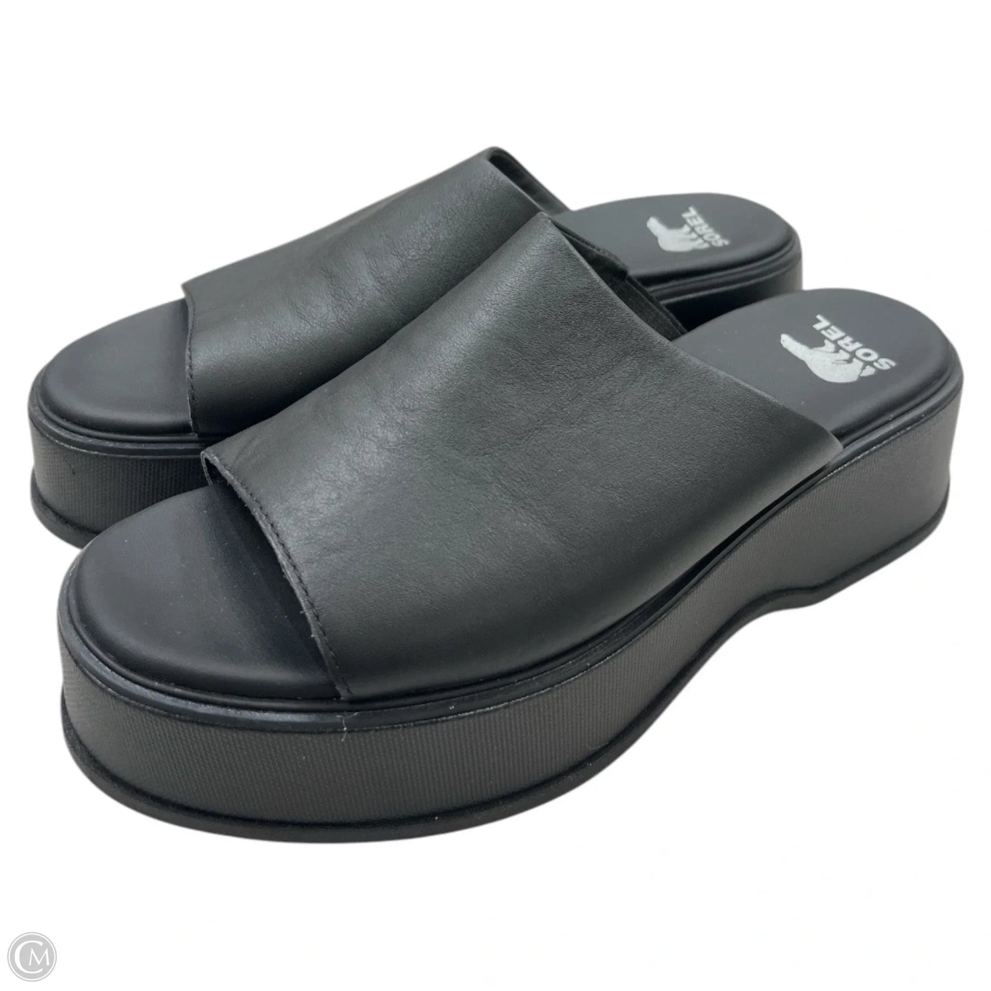 Sandals Heels Platform By Sorel In Black, Size: 8