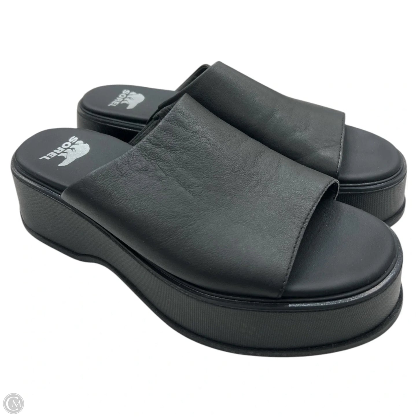 Sandals Heels Platform By Sorel In Black, Size: 8
