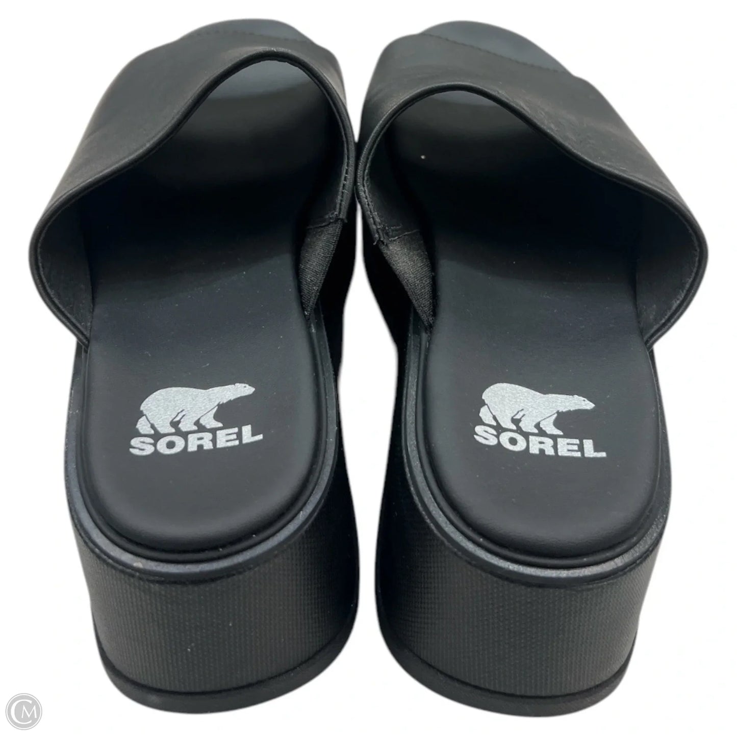 Sandals Heels Platform By Sorel In Black, Size: 8