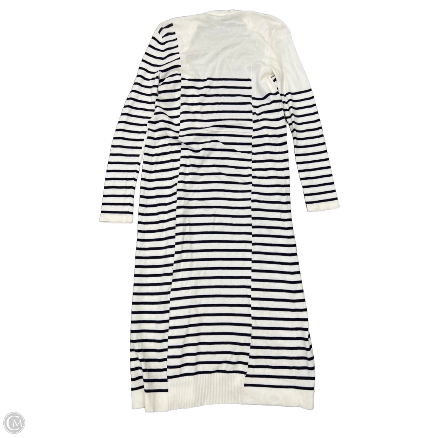 Sweater Cardigan By Cabi In Striped Pattern, Size: Xs