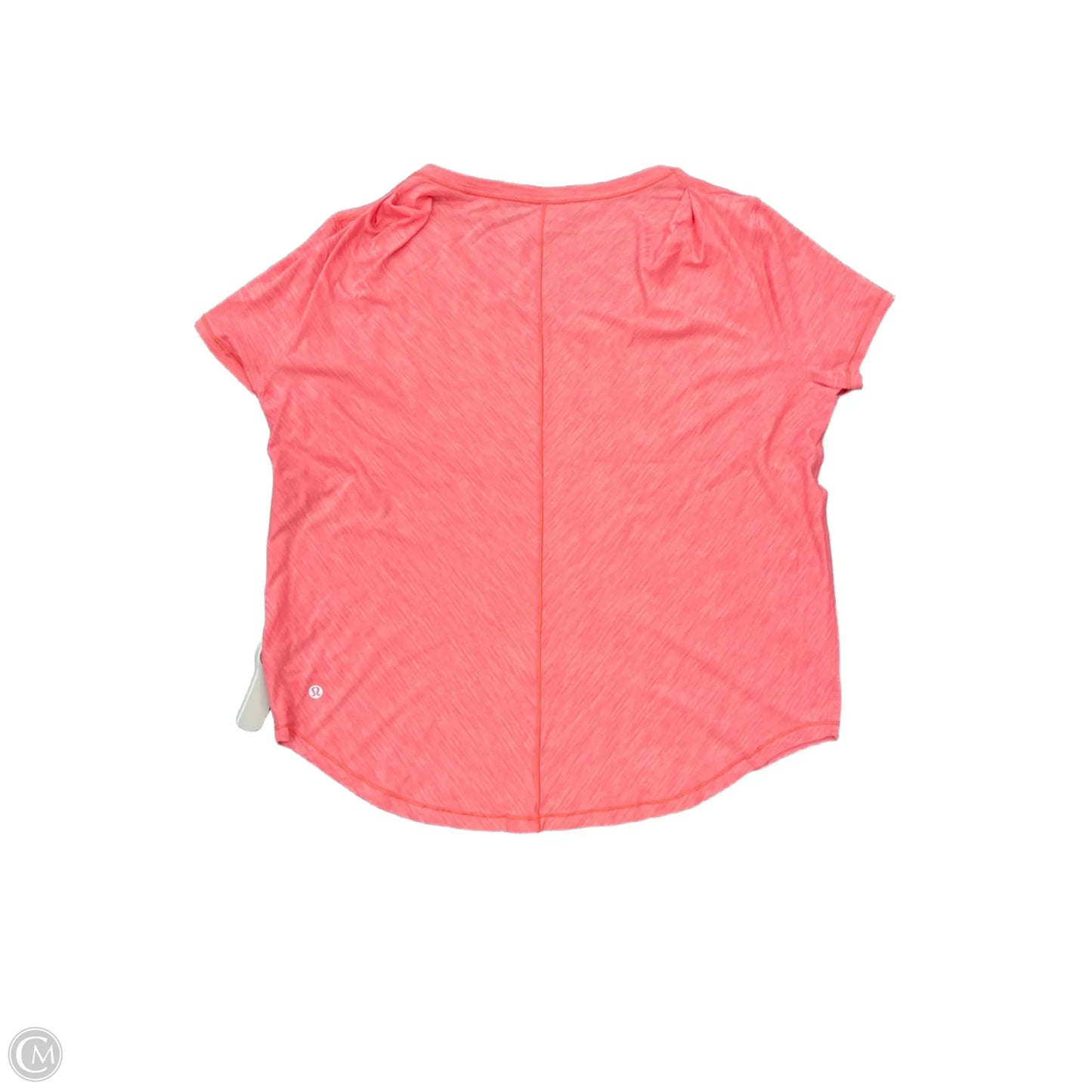 Athletic Top Short Sleeve By Lululemon In Pink, Size: L