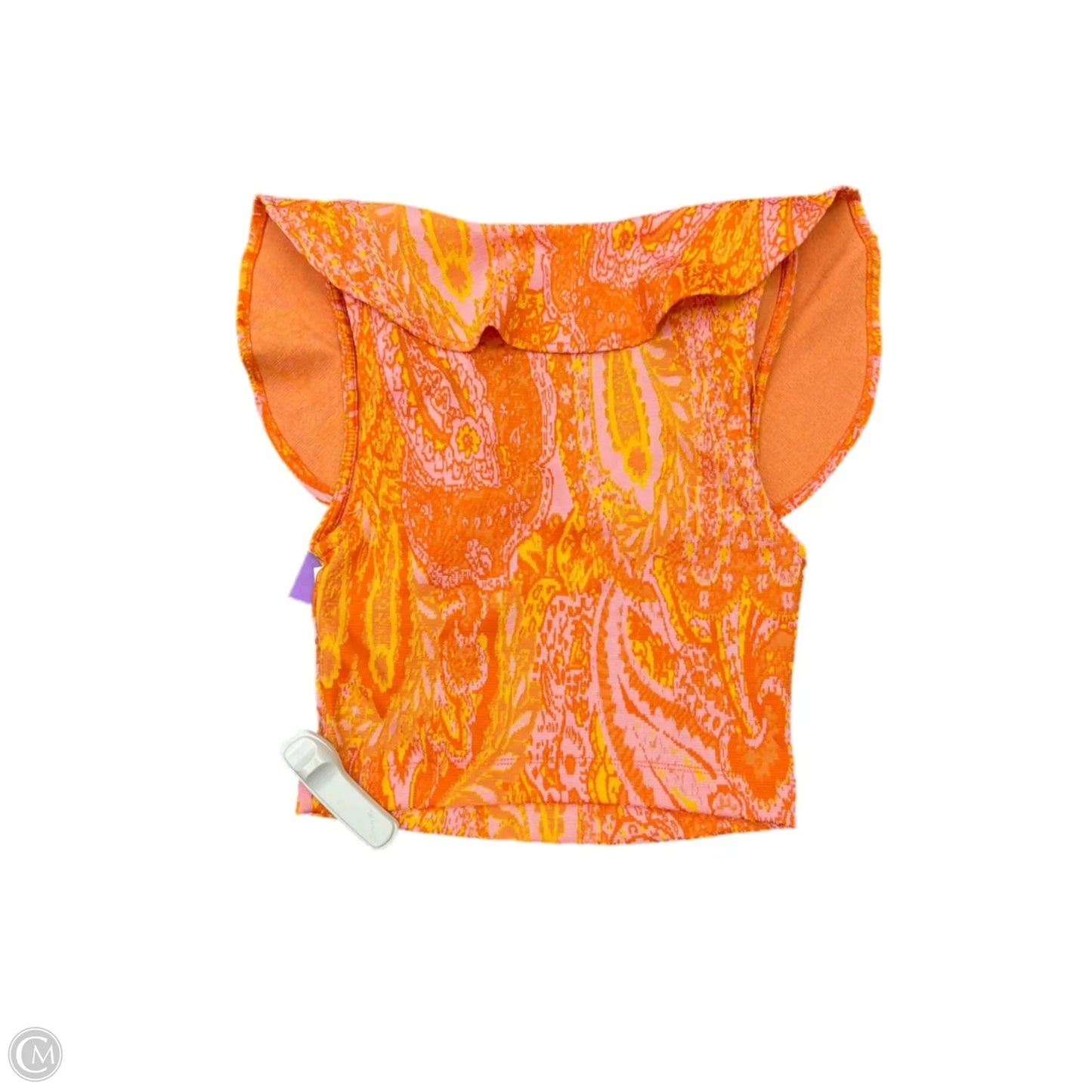 Top Sleeveless By Zara In Orange, Size: S