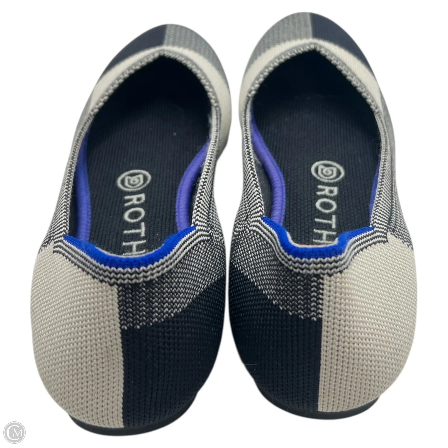 Shoes Flats By Rothys In Black & Cream, Size: 6.5