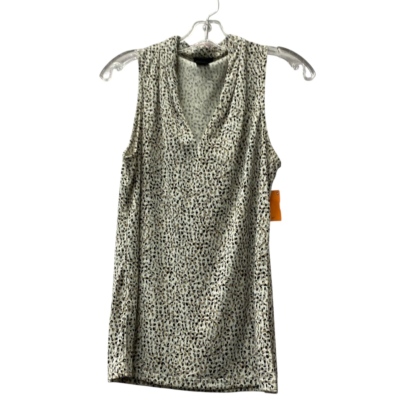 Top Sleeveless By Ann Taylor In Black & Tan, Size:S
