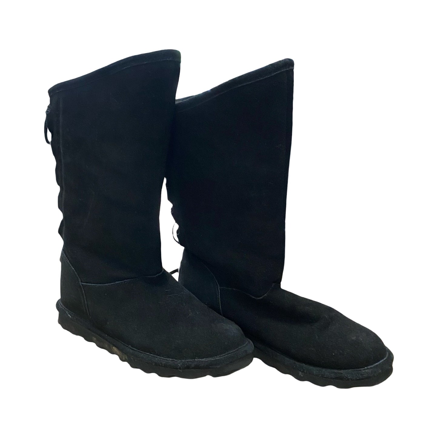 Boots Knee Flats By Bearpaw In Black, Size:9