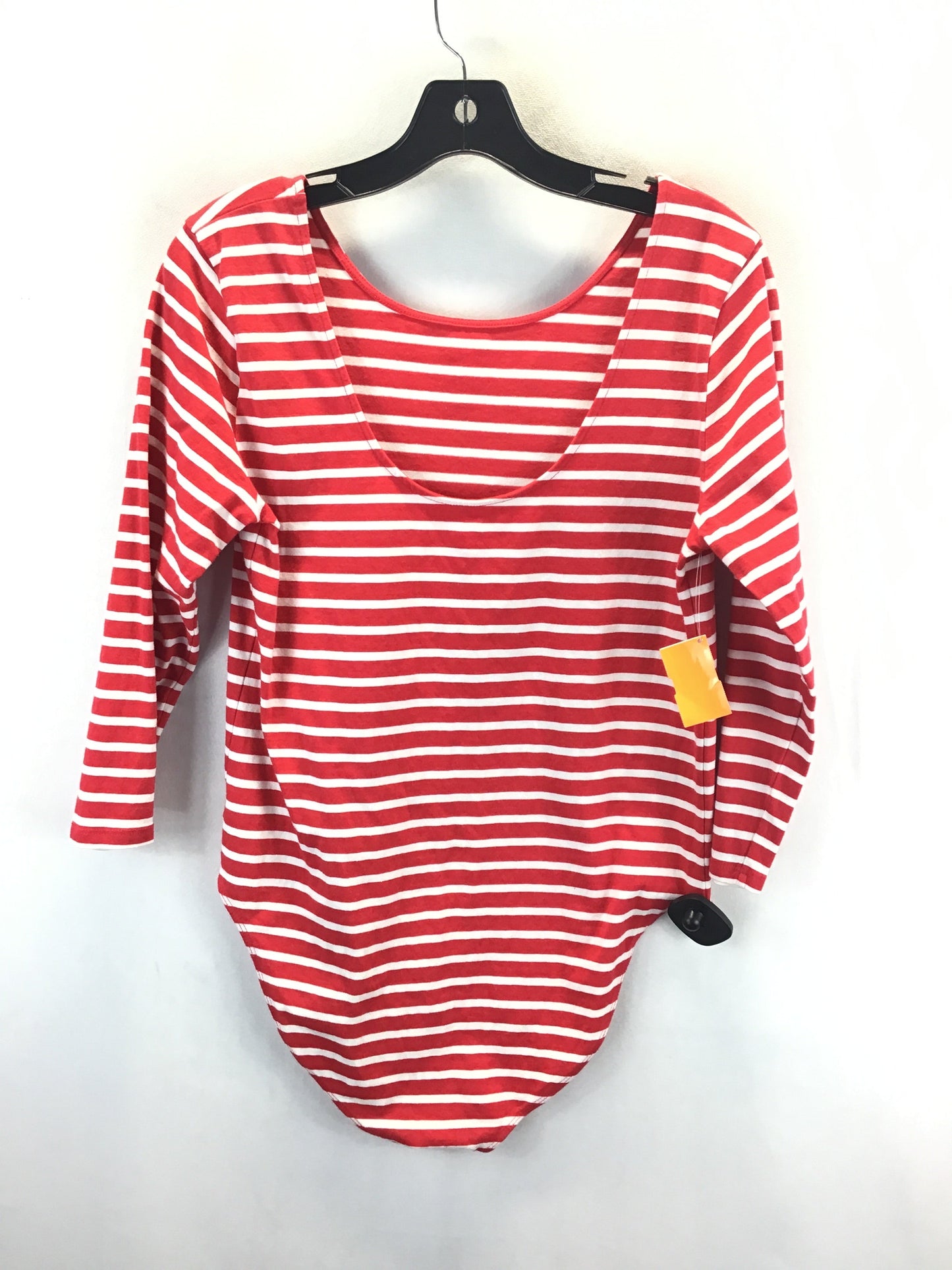 Bodysuit By Clothes Mentor In Striped Pattern, Size: L