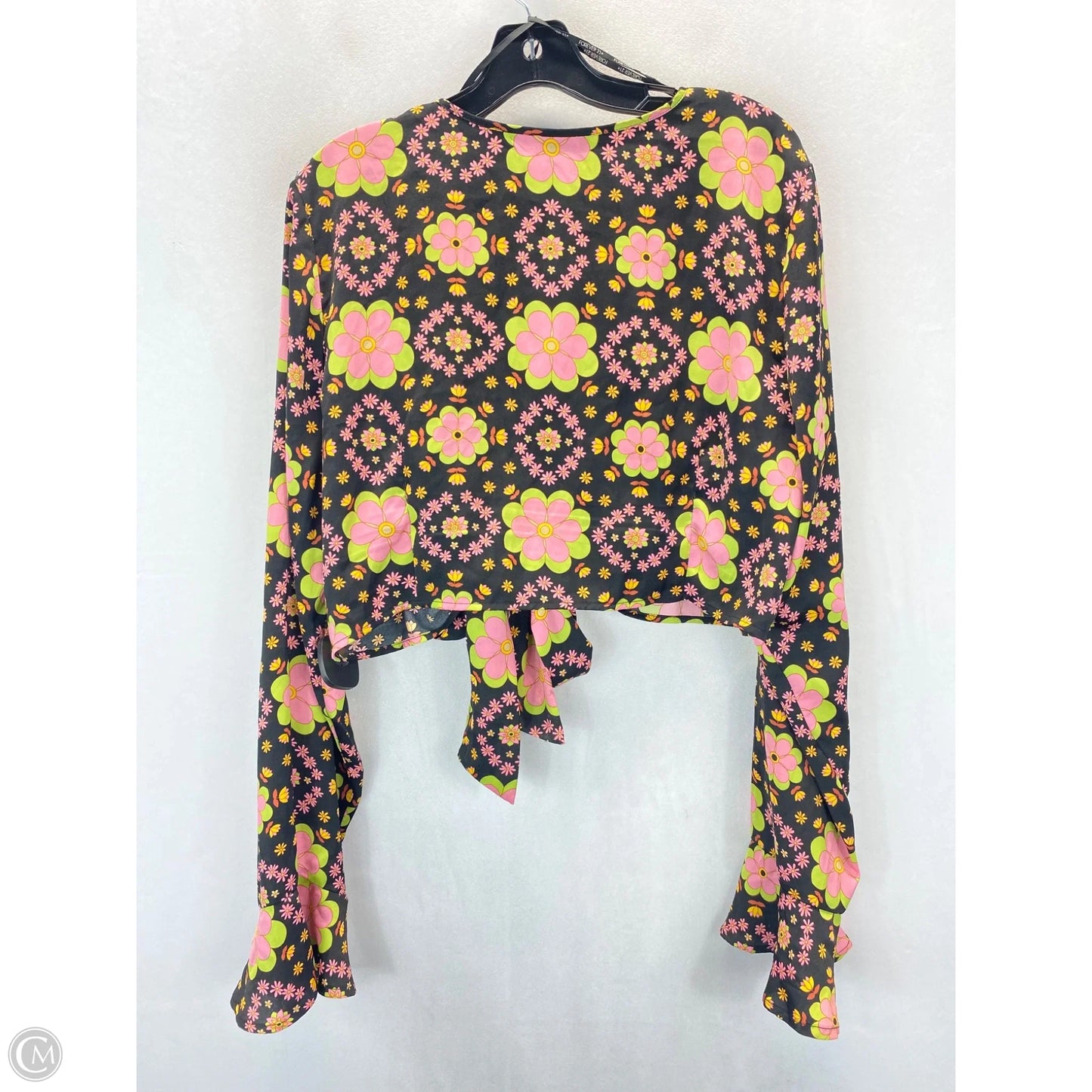 Top Long Sleeve By Forever 21 In Green & Pink, Size: 2x