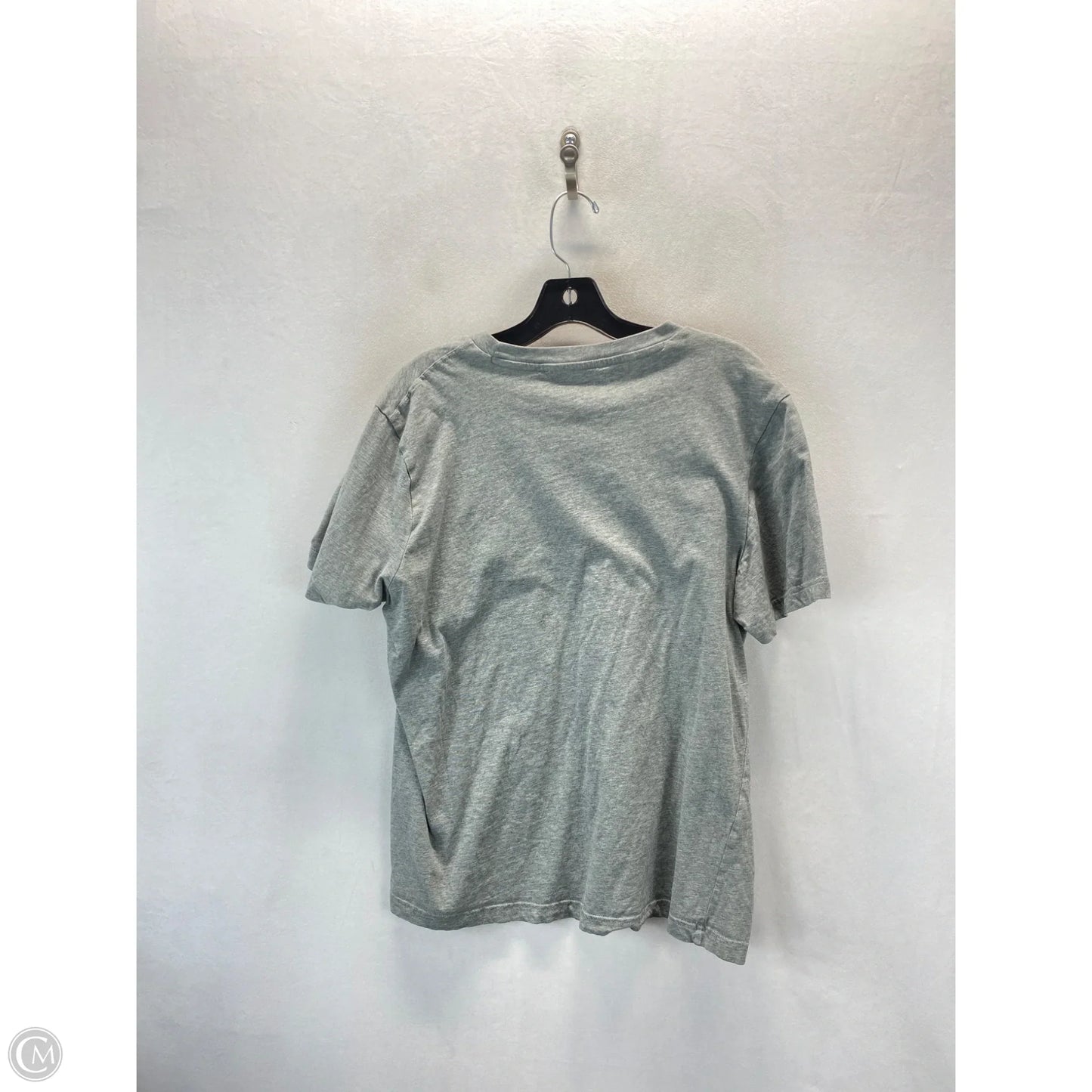 Athletic Top Short Sleeve By Puma In Black & Grey, Size: L