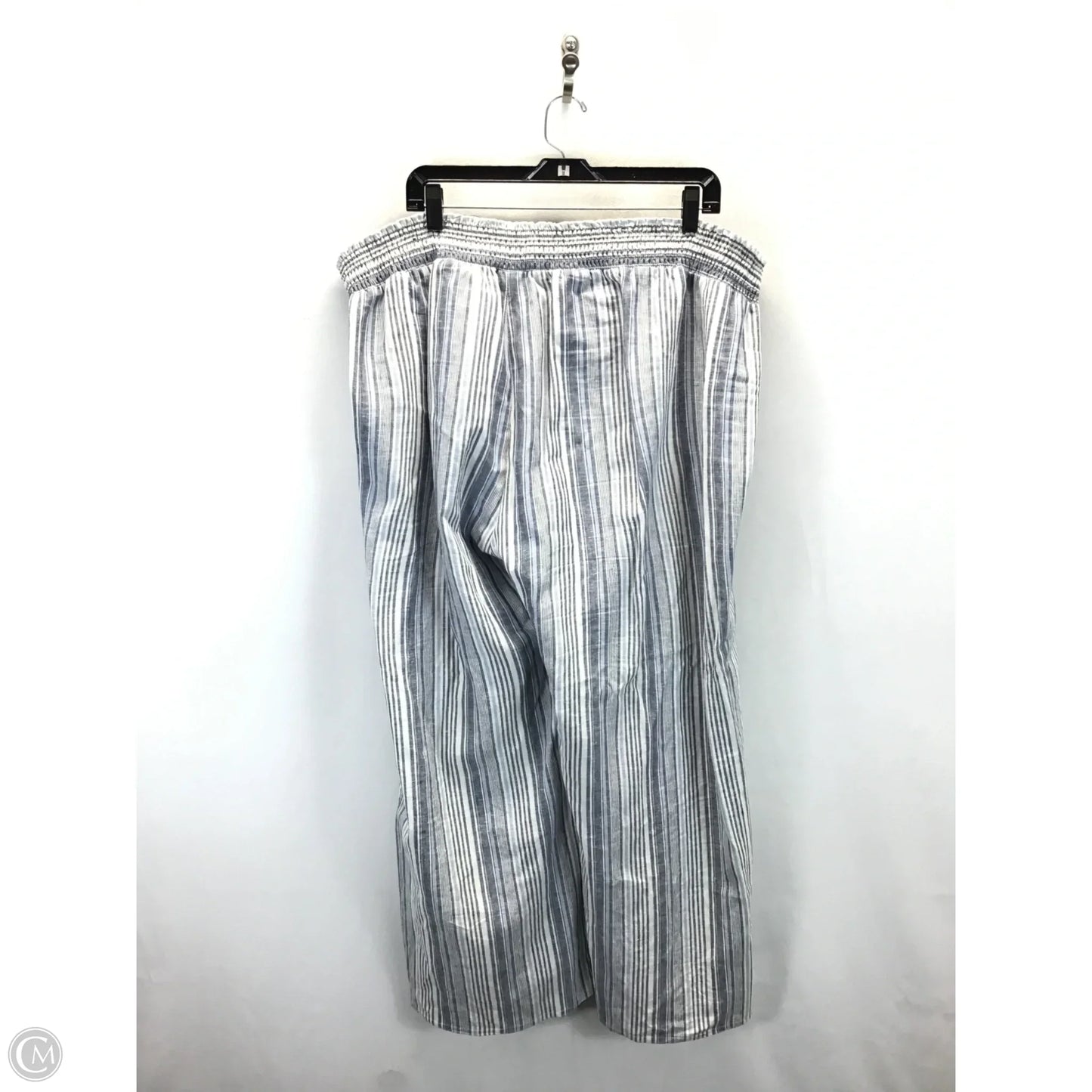 Pants Linen By Avenue In Blue & White, Size: 1x
