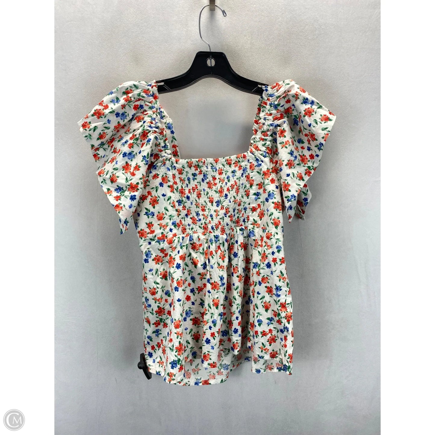 Top Short Sleeve By Old Navy In Blue & Red & White, Size: S