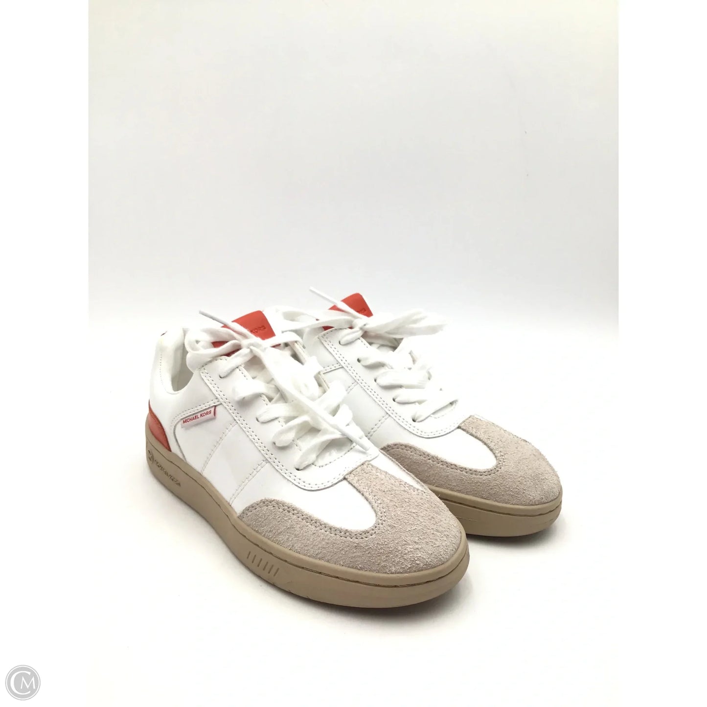 Shoes Designer By Michael Kors In Orange & White, Size: 6.5