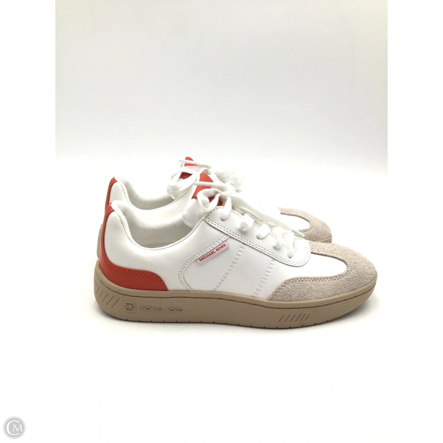 Shoes Designer By Michael Kors In Orange & White, Size: 6.5