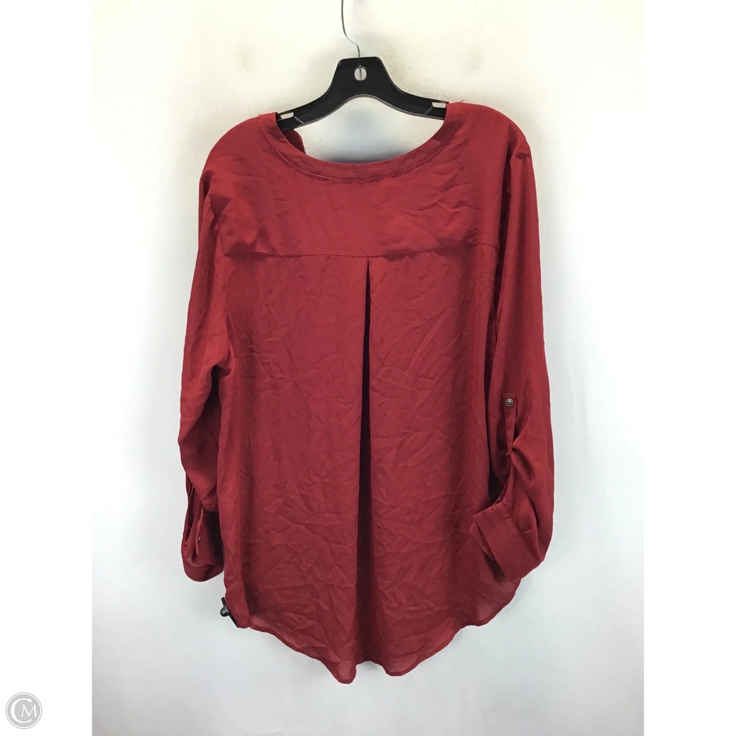 Blouse Long Sleeve By Simply Vera In Red, Size: Xl