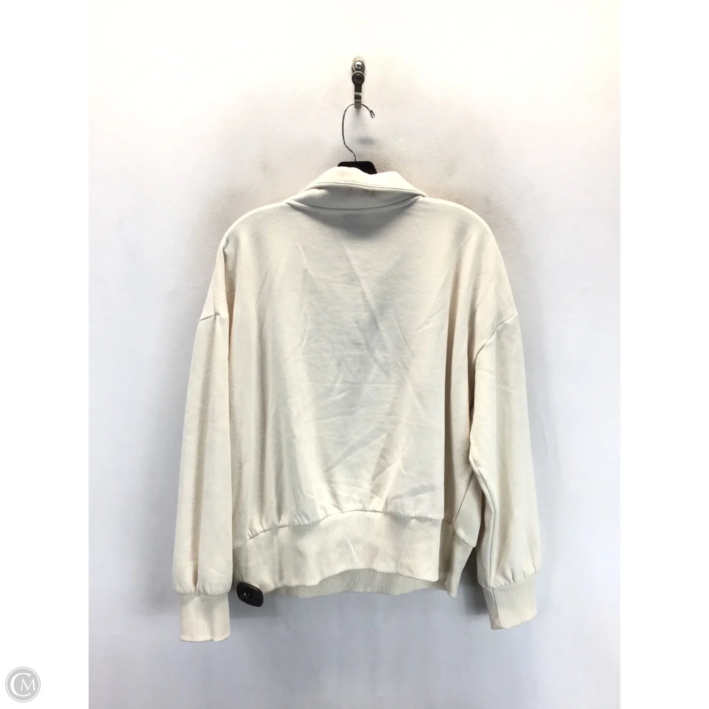 Athletic Top Long Sleeve Collar By A New Day In Beige, Size: Xl