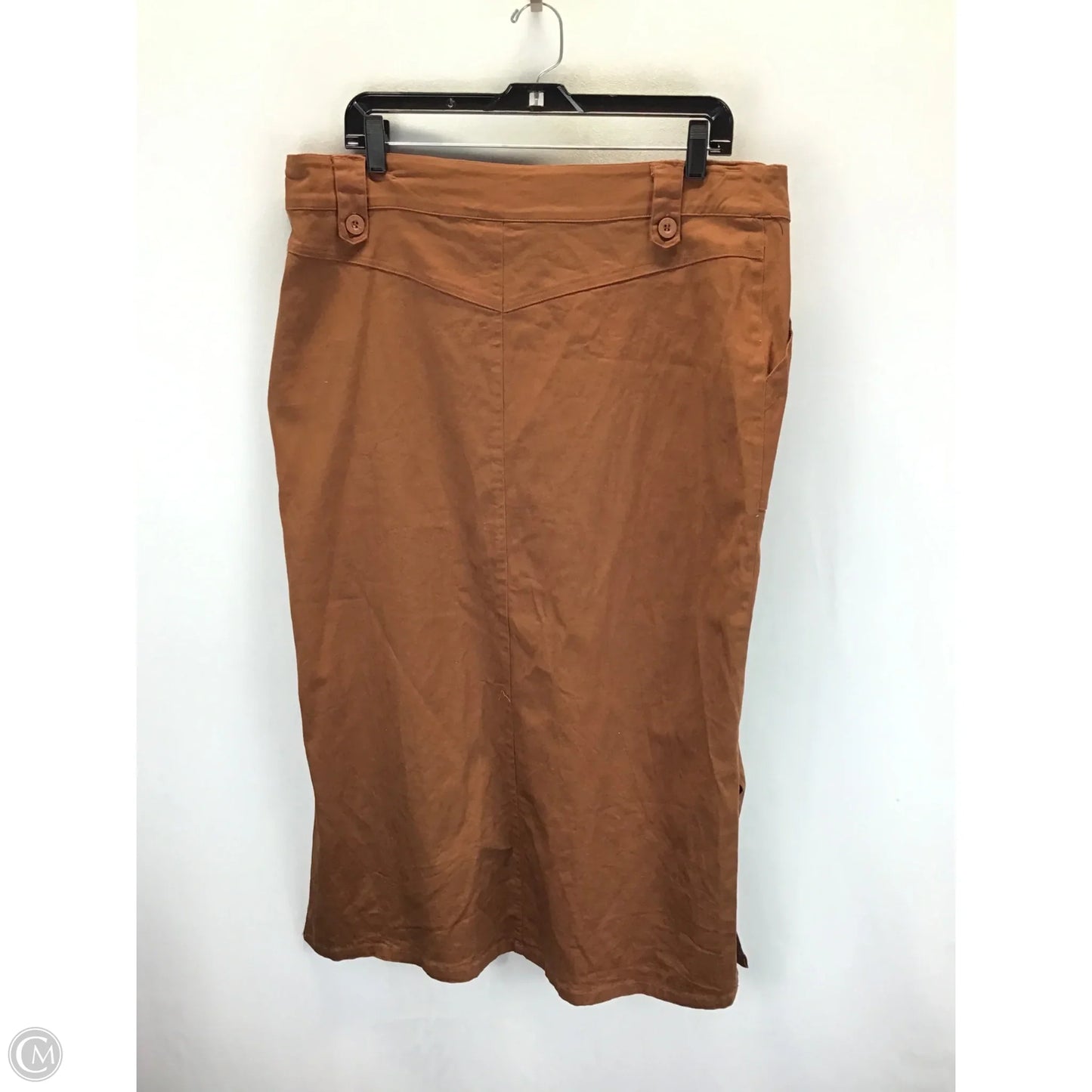 Skirt Maxi By Clothes Mentor In Bronze, Size: 18