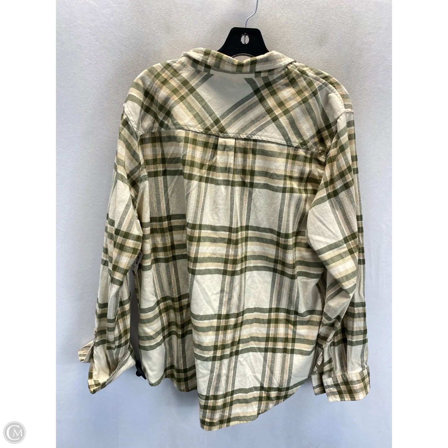 Top Long Sleeve By Weatherproof In Plaid Pattern, Size: Xl