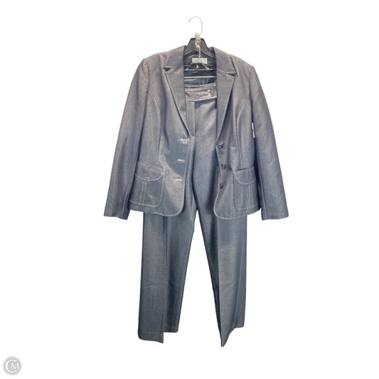 Pants Suit 2pc By Clothes Mentor In Blue, Size: 12