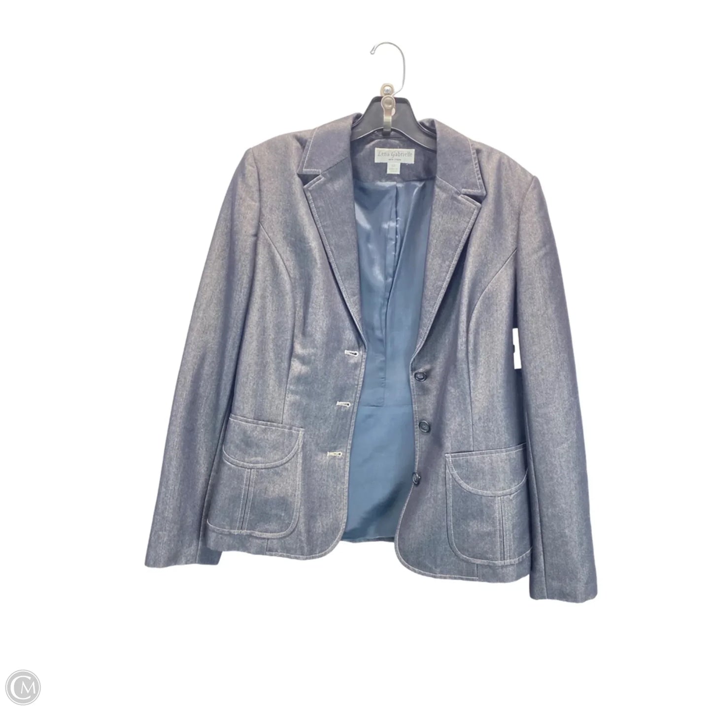 Pants Suit 2pc By Clothes Mentor In Blue, Size: 12