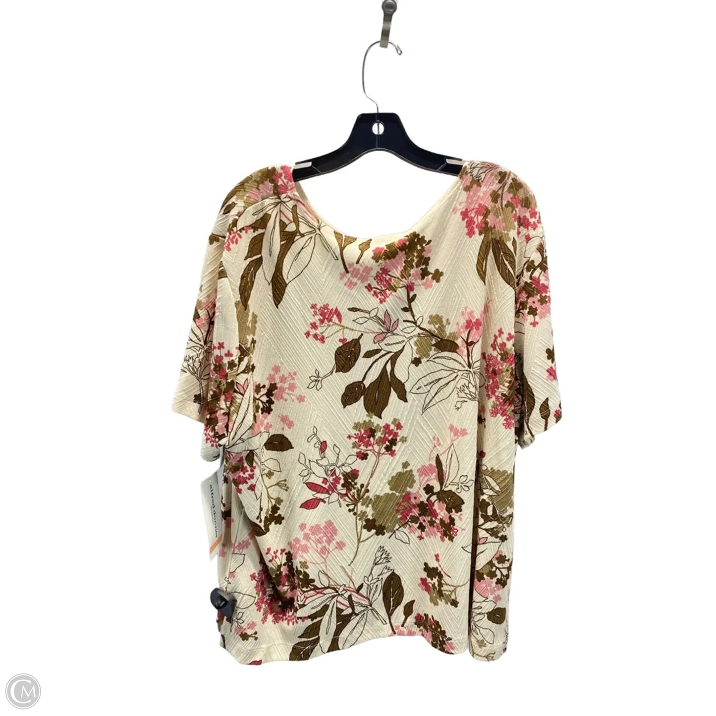 Top Short Sleeve By Alfred Dunner In Floral Print, Size: 2x