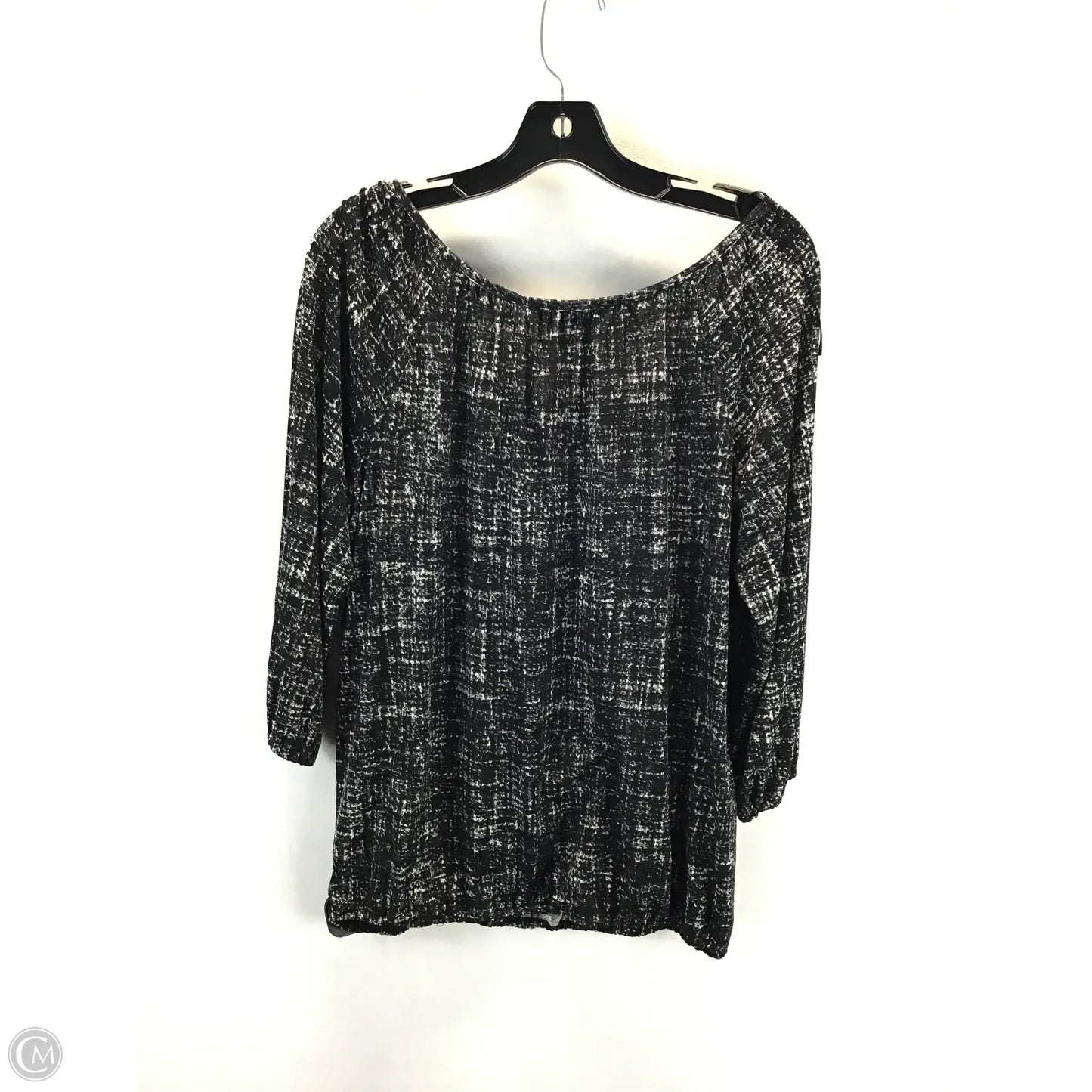 Top Long Sleeve By Michael By Michael Kors In Black & White, Size: M