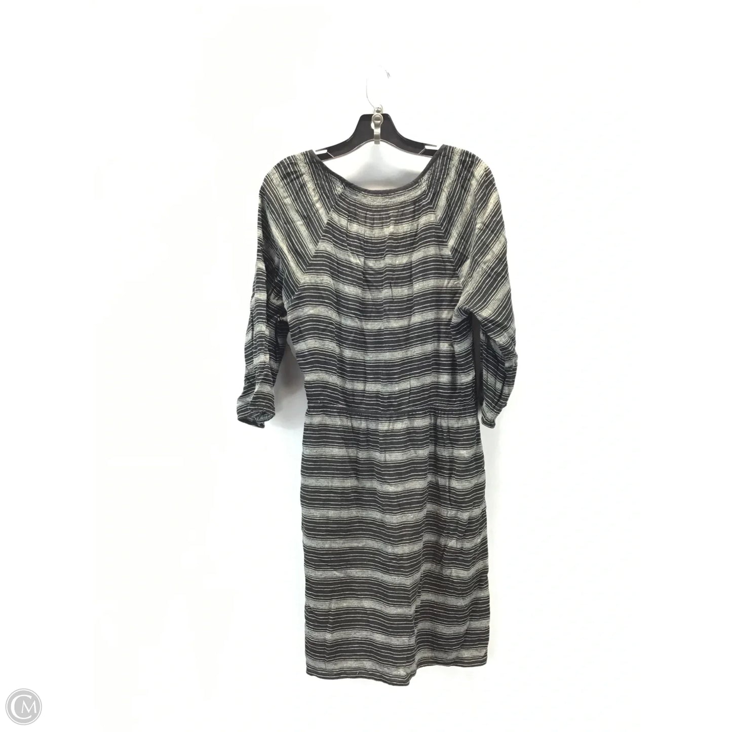 Dress Casual Midi By Loft In Black & White, Size: L