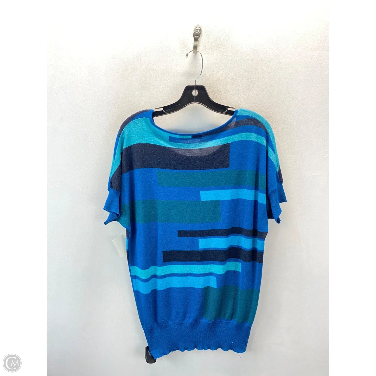 Top Short Sleeve By Limited In Black & Blue, Size: L