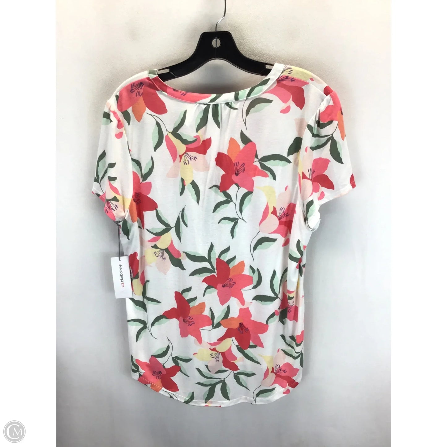 Top Sleeveless By Liz Claiborne In Floral Print, Size: L
