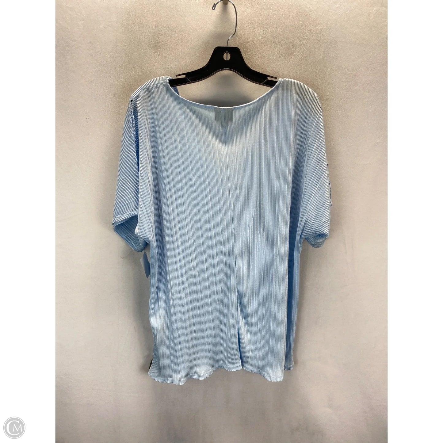 Top Short Sleeve By Jm Collections In Blue, Size: 1x