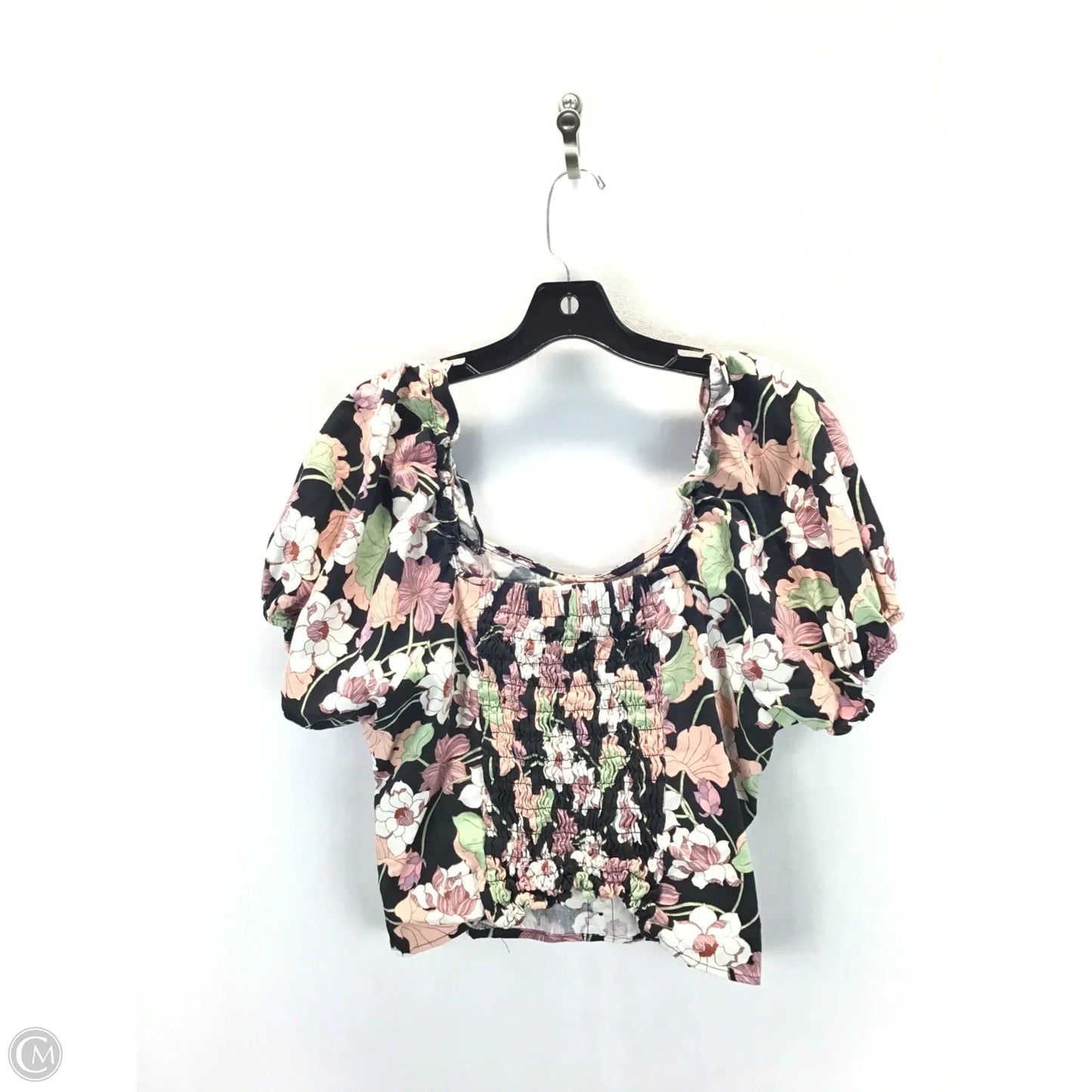 Top Short Sleeve By Who What Wear In Floral Print, Size: Xl