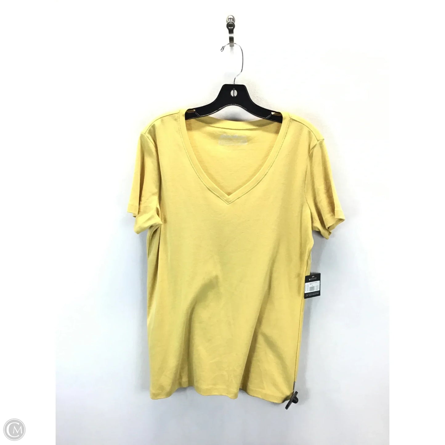 Top Short Sleeve By Eddie Bauer In Yellow, Size: Xl