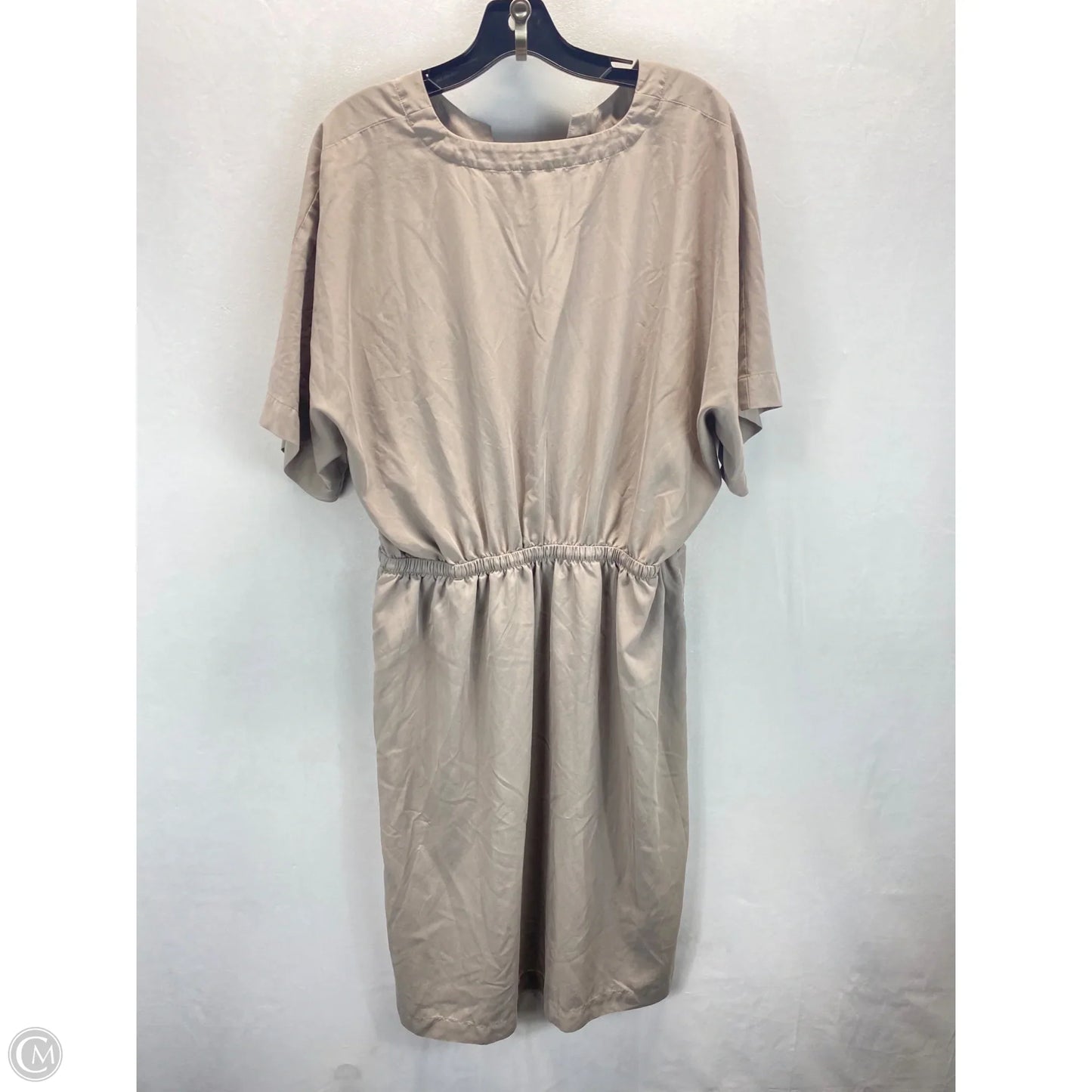 Dress Casual Midi By Clothes Mentor In Tan, Size: L