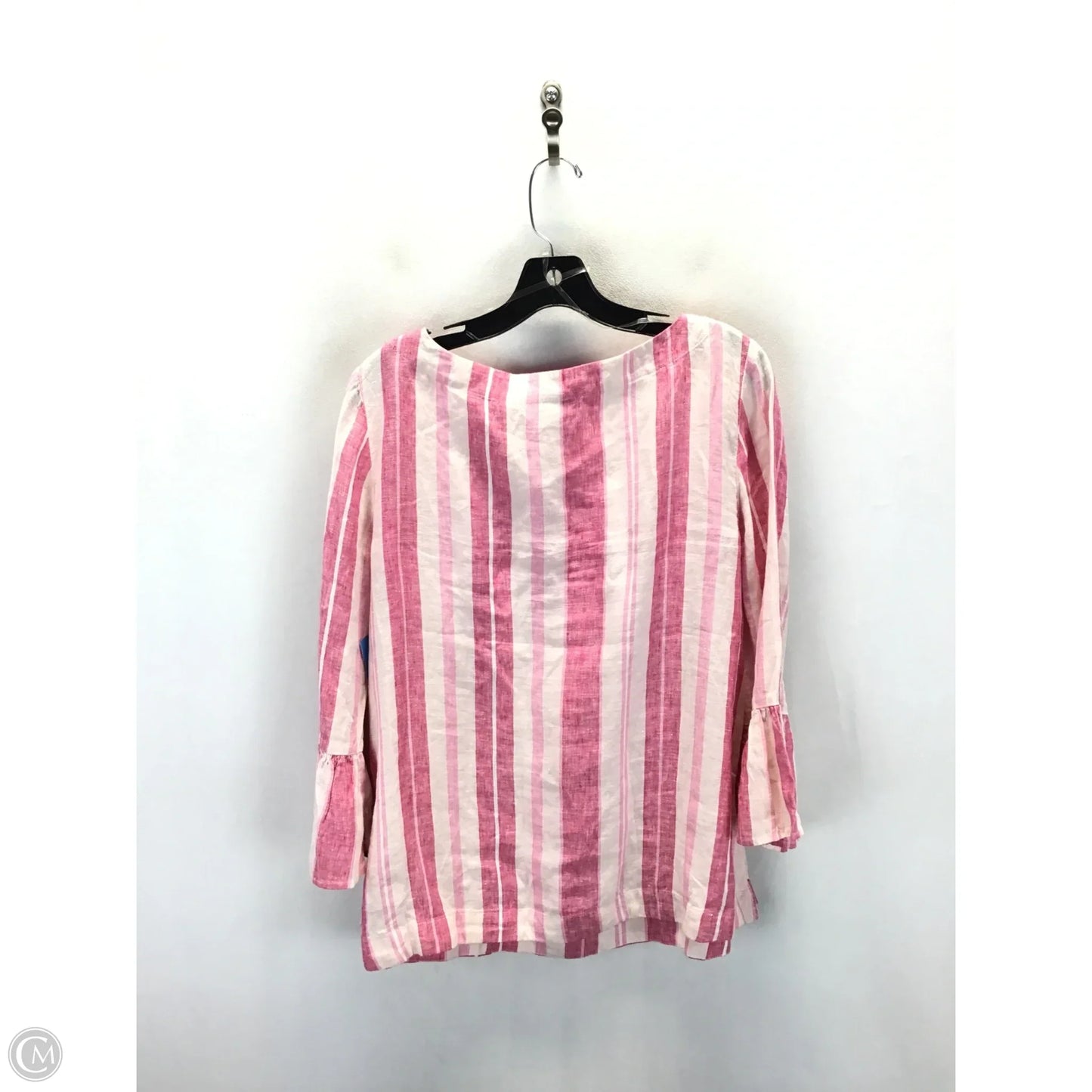 Top 3/4 Sleeve By Charter Club In Striped Pattern, Size: M
