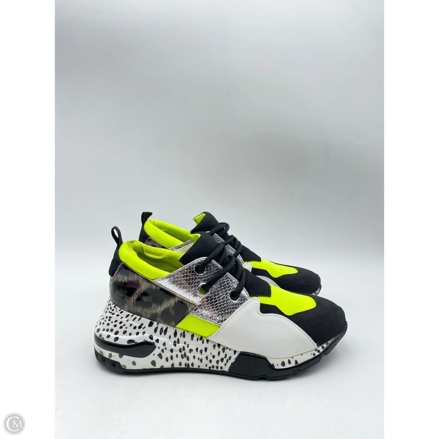 Shoes Athletic By Steve Madden In Black & Green, Size: 8