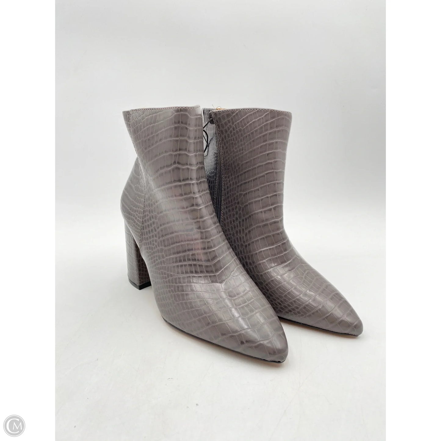 Boots Ankle Heels By Express In Grey, Size: 9