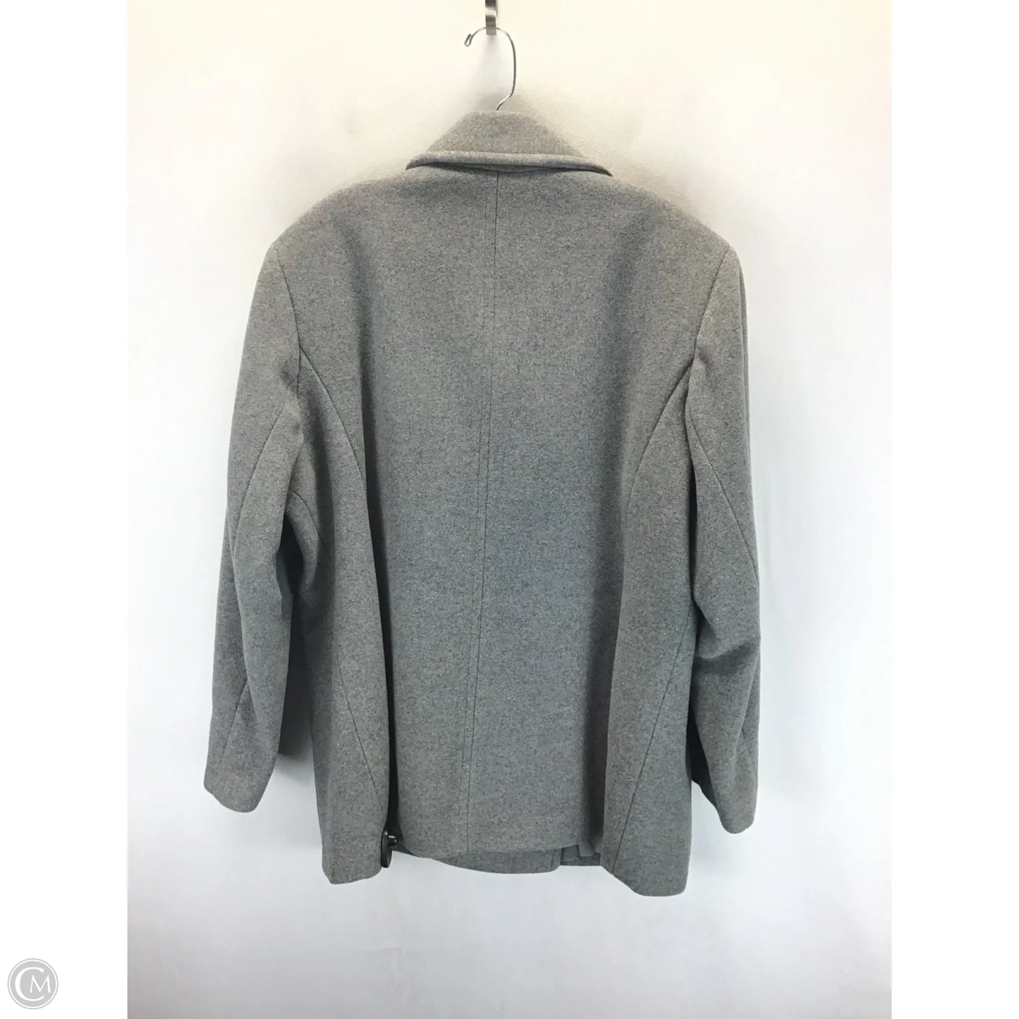 Coat Peacoat By Calvin Klein In Grey, Size: 1x