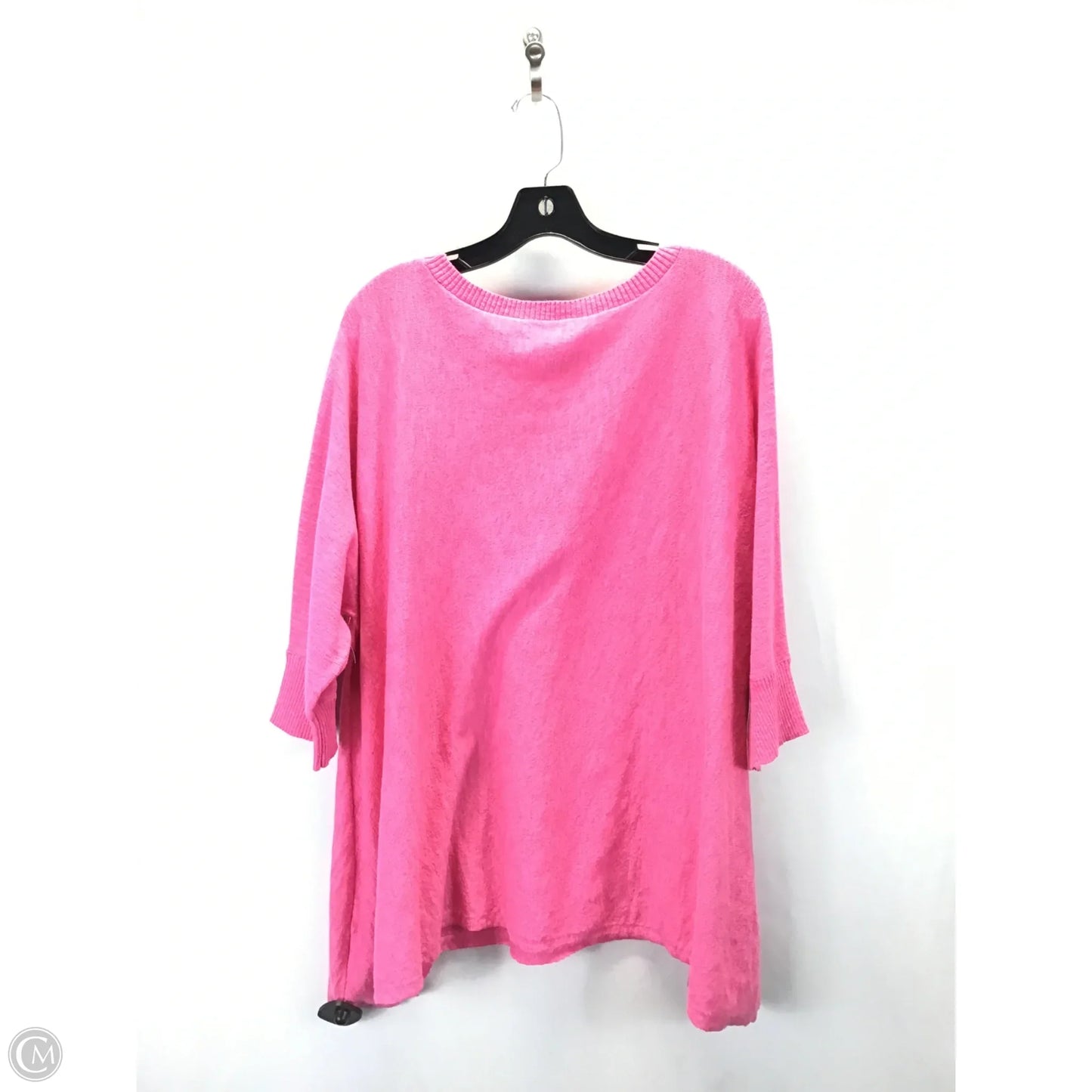 Top 3/4 Sleeve By Charter Club In Pink, Size: 1x